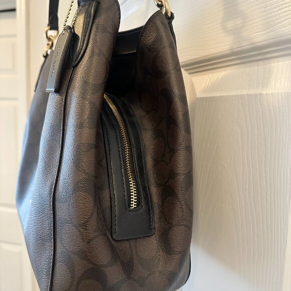 Coach Hallie Signature Canvas Shoulder Bag - Picture 4 of 16